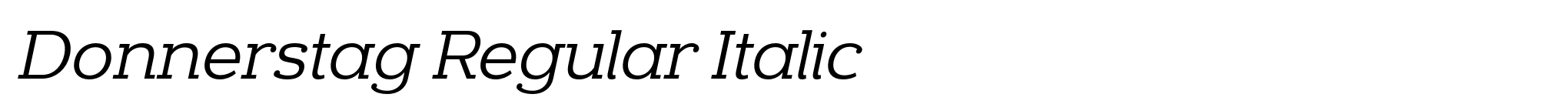 Donnerstag Regular Italic image